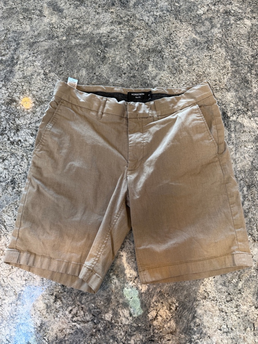 Nordstrom Tan Cotton-Blend Chino Shorts